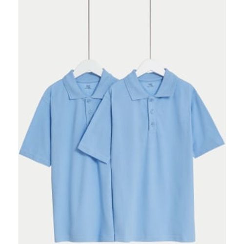 Unisex,Boys,Girls 2pk Unisex Pure Cotton School Polo Shirts (2-18 Yrs) - - M&S Collection - Modalova