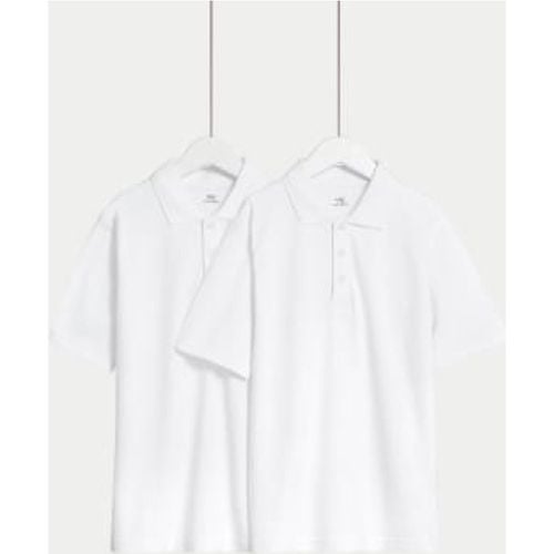 Unisex,Boys,Girls 2pk Unisex Easy Dressing School Polo Shirts (2-18 Yrs) - - M&S Collection - Modalova