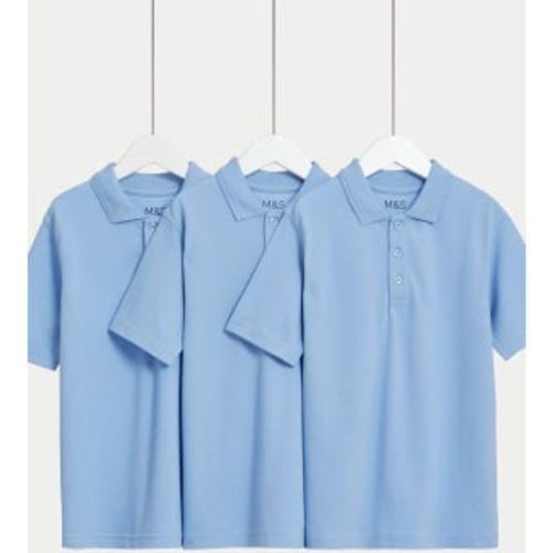 Unisex,Boys,Girls 3pk Unisex Stain Resist School Polo Shirts (2-18 Yrs) - - M&S Collection - Modalova