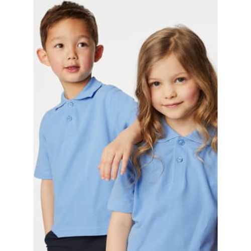 Unisex,Boys,Girls 3pk Unisex Pure Cotton School Polo Shirts (2-16 Yrs) - - M&S Collection - Modalova