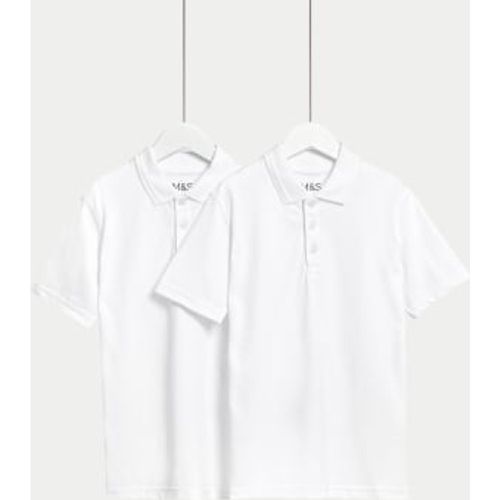 Boys 2pk Boys' Stain Resist School Polo Shirts (2-16 Yrs) - - M&S Collection - Modalova