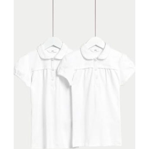 Girls 2pk Girls' Jersey School Polo Shirts (2-18 Yrs) - - M&S Collection - Modalova