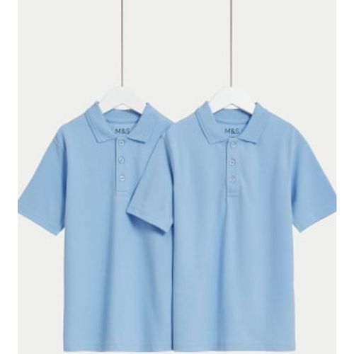 Unisex,Boys,Girls 2pk Unisex Stain Resist School Polo Shirts (2-18 Yrs) - - M&S Collection - Modalova