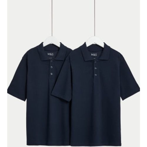 Unisex,Boys,Girls 2pk Unisex Stain Resist School Polo Shirts (2-18 Yrs) - - M&S Collection - Modalova