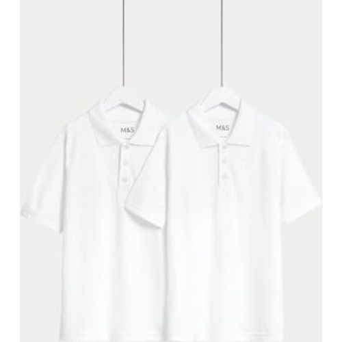 Unisex,Boys,Girls 2pk Unisex Stain Resist School Polo Shirts (2-18 Yrs) - - M&S Collection - Modalova