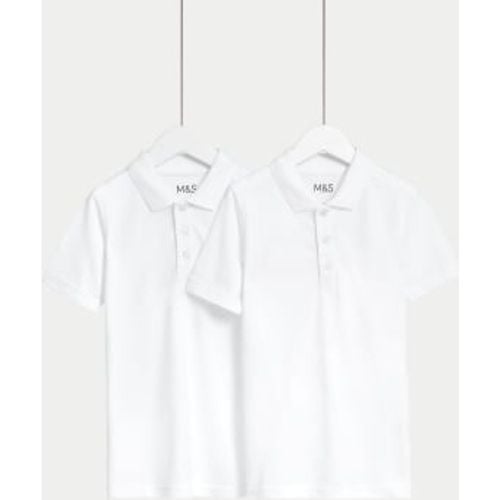 Unisex,Boys,Girls 2pk Unisex Slim Stain Resist School Polo Shirts (2-18 Yrs) - - M&S Collection - Modalova