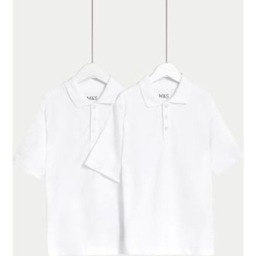 Unisex,Boys,Girls 2pk Unisex Easy Dressing School Polo Shirts (3-18 Yrs) - - M&S Collection - Modalova