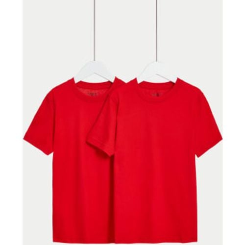 Unisex,Boys,Girls 2pk Unisex Pure Cotton School T-Shirts (2-16 Yrs) - - M&S Collection - Modalova