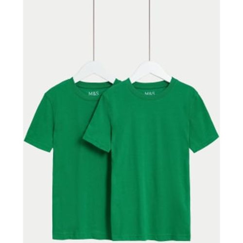 Unisex,Boys,Girls 2pk Unisex Pure Cotton School T-Shirts (2-16 Yrs) - - M&S Collection - Modalova