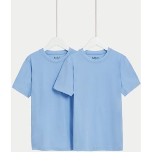 Unisex,Boys,Girls 2pk Unisex Pure Cotton School T-Shirts (2-16 Yrs) - - M&S Collection - Modalova