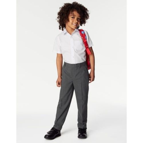 Boys 2pk Boys' Easy Dressing School Trousers (3-18 Yrs) - - M&S Collection - Modalova