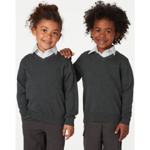 Unisex,Boys,Girls 2pk Unisex Pure Cotton School Jumper (3-18 Yrs) - - M&S Collection - Modalova