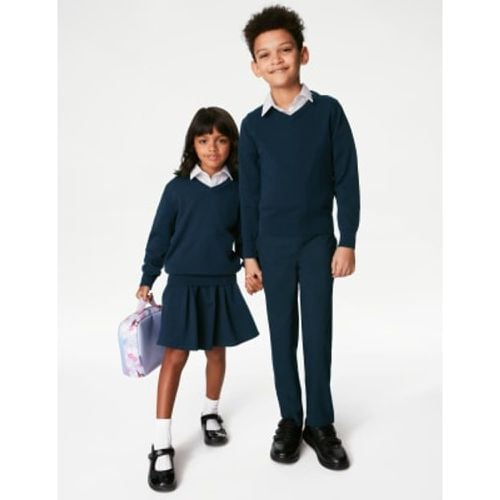 Unisex,Boys,Girls 2pk Unisex Slim Fit Cotton School Jumpers (3-18 Yrs) - - M&S Collection - Modalova