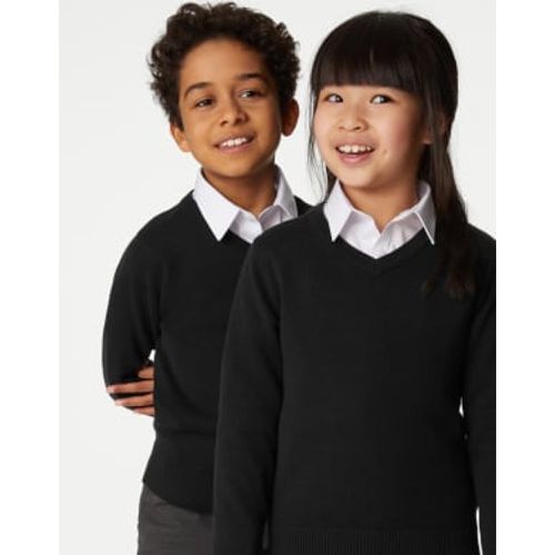 Unisex,Boys,Girls 2pk Unisex Slim Fit Cotton School Jumpers (3-18 Yrs) - - M&S Collection - Modalova