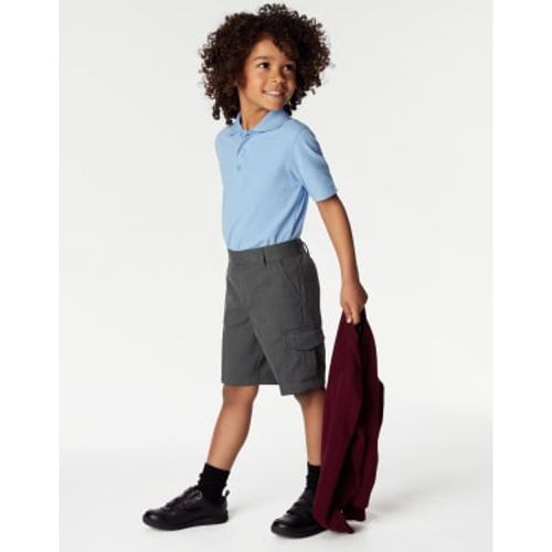 Boys 2pk Boys' Plus Waist Cargo School Shorts (4-14 Yrs) - - M&S Collection - Modalova