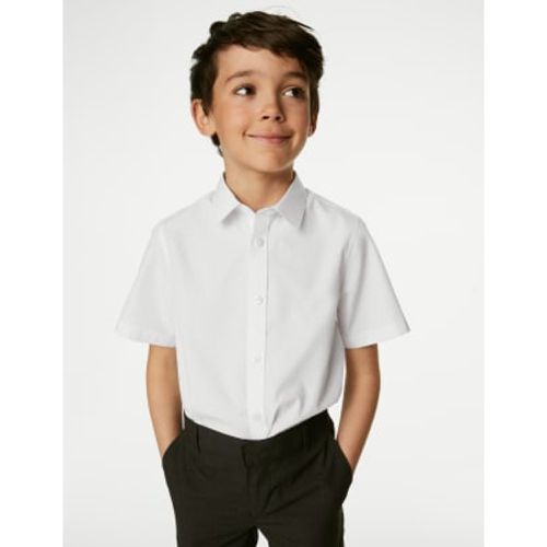 Boys 3pk Boys' Longer Length Easy Iron School Shirts (4-18 Yrs) - - M&S Collection - Modalova