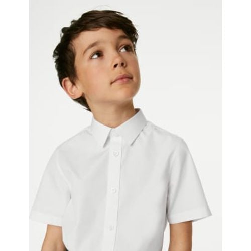 Boys 3pk Boys' Plus Fit Easy Iron School Shirts (4-18 Yrs) - - M&S Collection - Modalova