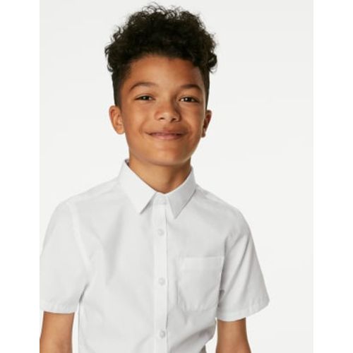 Boys 2pk Boys' Slim Fit Non-Iron School Shirts (2-18 Yrs) - - M&S Collection - Modalova