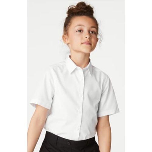 Girls 3pk Girls' Plus Fit Easy Iron School Shirts (4-18 Yrs) - - M&S Collection - Modalova