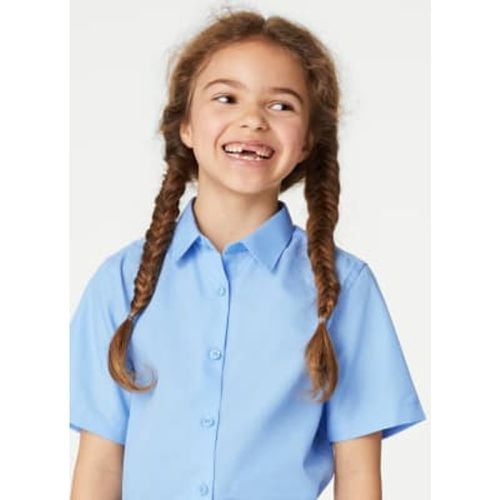 Girls 3pk Girls' Easy Iron School Shirts (2-16 Yrs) - - M&S Collection - Modalova