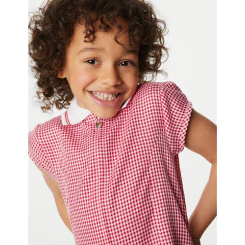 Girls Girls' Gingham Pleated School Dress (2-14 Yrs) - - M&S Collection - Modalova