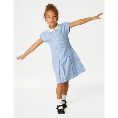 Girls Girls' Gingham Pleated School Dress (2-14 Yrs) - - M&S Collection - Modalova