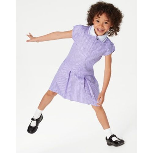 Girls Girls' Gingham Pleated School Dress (2-14 Yrs) - - M&S Collection - Modalova