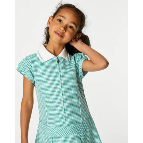 Girls Girls' Gingham Pleated School Dress (2-14 Yrs) - - M&S Collection - Modalova