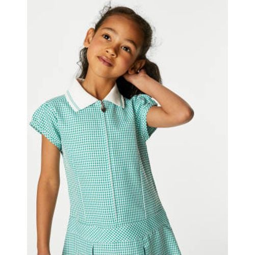 Girls Girls' Gingham Pleated School Dress (2-14 Yrs) - - M&S Collection - Modalova