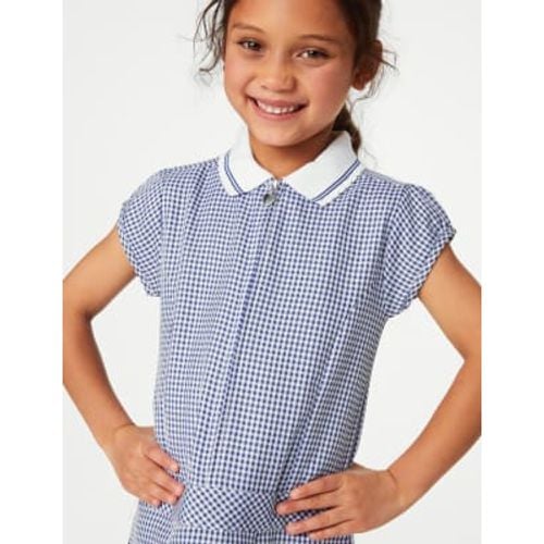 Girls Girls' Gingham Pleated School Dress (2-14 Yrs) - - M&S Collection - Modalova