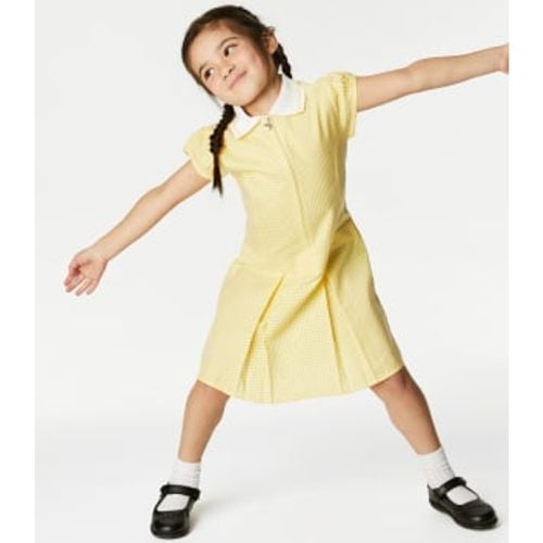 Girls Girls' Gingham Pleated School Dress (2-14 Yrs) - - M&S Collection - Modalova