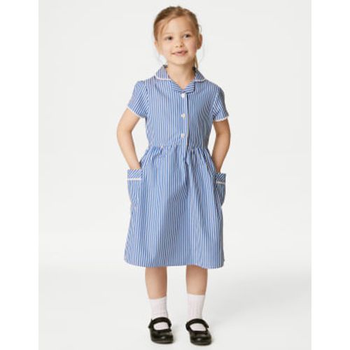 Girls Girls' Pure Cotton Striped School Dress (2-14 Yrs) - - M&S Collection - Modalova