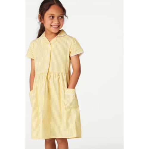 Girls Girls' Pure Cotton Striped School Dress (2-14 Yrs) - - M&S Collection - Modalova