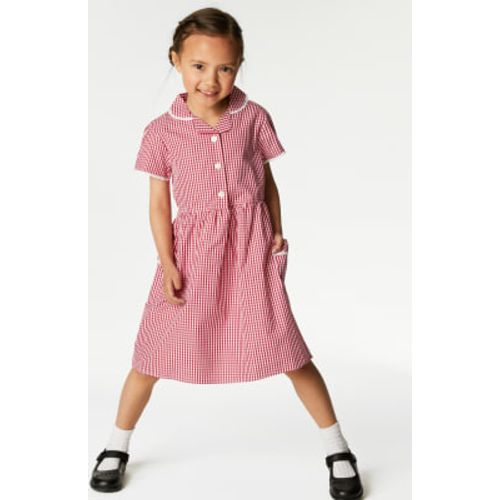 Girls Girls' Pure Cotton Gingham School Dress (2-14 Yrs) - - M&S Collection - Modalova