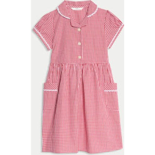 Girls Pure Cotton Gingham School Dress (2-14 Yrs) - - M&S Collection - Modalova