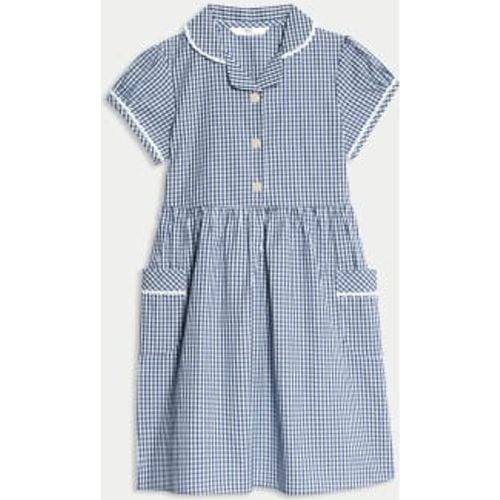 Girls Pure Cotton Gingham School Dress (2-14 Yrs) - - M&S Collection - Modalova