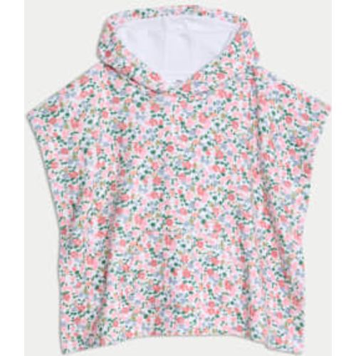 Girls Pure Cotton Towelling Ditsy Floral Poncho (0-26 Mths) - - M&S Collection - Modalova