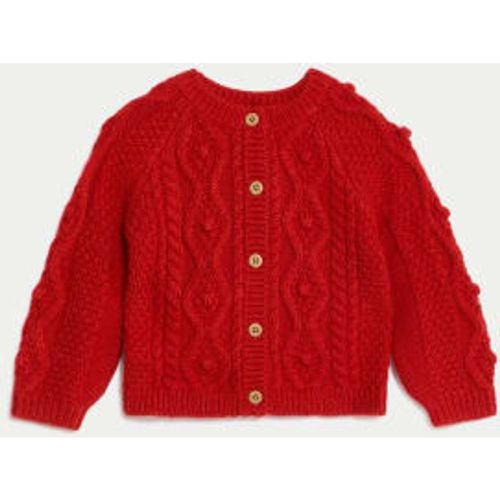 Girls Cable Knit Cardigan (0-8 Yrs) - - M&S Collection - Modalova