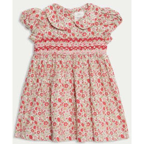 Girls Pure Cotton Floral Dress (0-3 Yrs) - - M&S Collection - Modalova