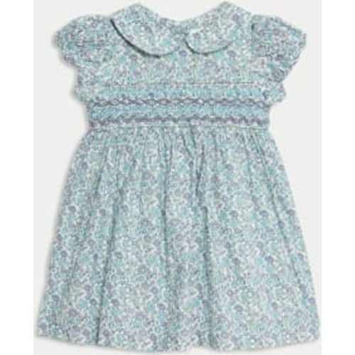 Girls Pure Cotton Floral Dress (0-3 Yrs) - - M&S Collection - Modalova