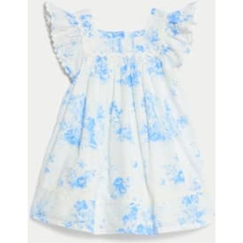 Girls Pure Cotton Print Dress (0-6 Yrs) - - M&S Collection - Modalova