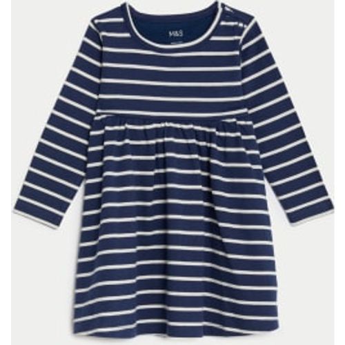 Girls Pure Cotton Striped Dress (0-3 Yrs) - - M&S Collection - Modalova