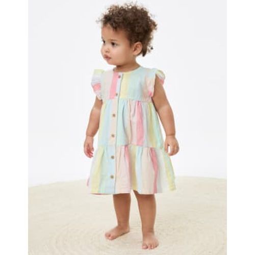 Girls Pure Cotton Striped Dress (0-3 Yrs) - - M&S Collection - Modalova