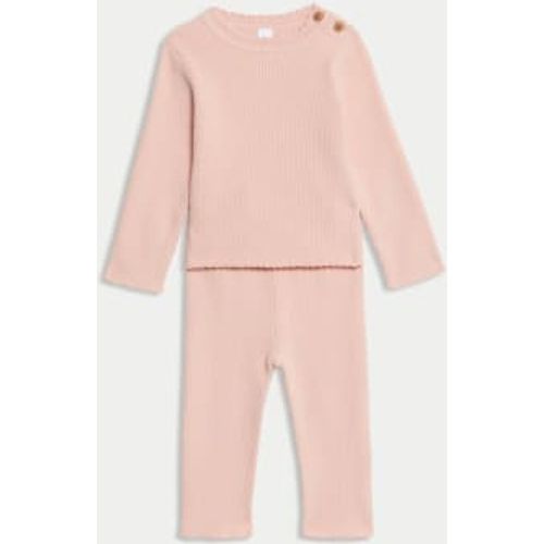 Girls 2pc Knitted Top & Bottom Outfit (0-3 Yrs) - - M&S Collection - Modalova