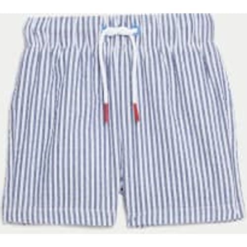 Boys Cotton Blend Striped Swim Shorts (0-3 Yrs) - - M&S Collection - Modalova