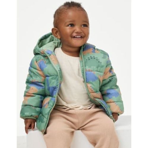 Boys Stormwear™ Dinosaur Padded Jacket (0-3 Yrs) - - M&S Collection - Modalova