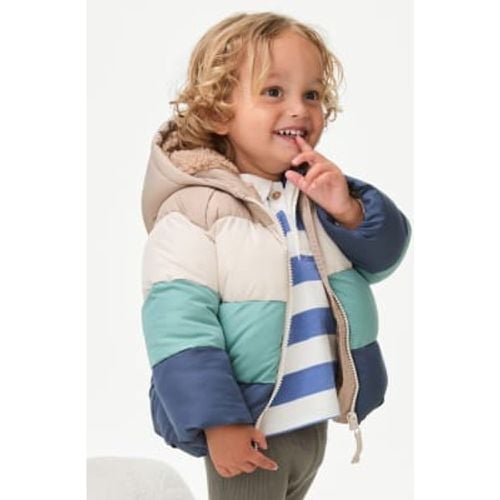 Boys Colour Block Hooded Coat (0-3 Yrs) - - M&S Collection - Modalova