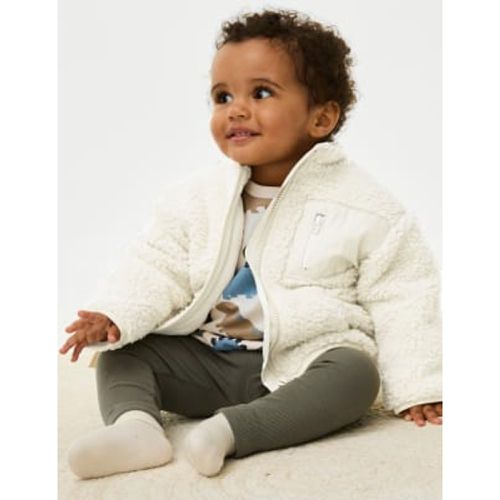 Boys Zip Borg Jacket (0-3 Yrs) - - M&S Collection - Modalova