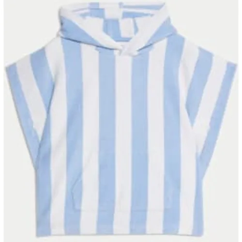Boys Pure Cotton Striped Towelling Poncho (0-3 Yrs) - M&S Collection - Modalova