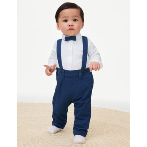 Boys 2pc Cotton Rich Top & Bottom Outfit (0-3 Yrs) - - M&S Collection - Modalova